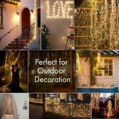 2 pack LED Solar Fairy String Lights Copper Wire Waterproof Outdoor Garden Decor
