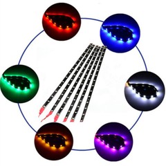 Lot Waterproof 12”/15 DC 12V Motor LED Strip Underbody Light For Car Motorcycle