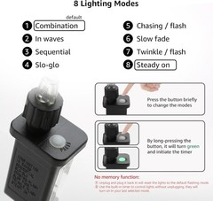 Luces de cuerda con enchufe y tubo pequeño, tamaño lápiz de 6 mm, 100 luces LED