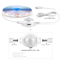 USB Motion Sensor LED Strip Lights For Bedroom Stair Cabinet Night Light Decor