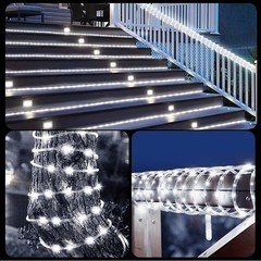 Solar Rope Lights LED PVC Tube Fairy String Lights For Garden Outdoor Waterproof