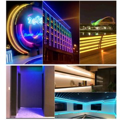 100ft 12/24V LED Neon Rope Light Strip Waterproof Outdoor Boat Car Party Decor