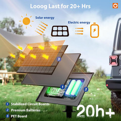 102FT(96FT+6) Solar String Lights Outdoor Waterproof with USB Port & Remote Cont