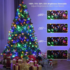 33ft 100-LED Color Changing Christmas Lights, Remote, 12 Modes