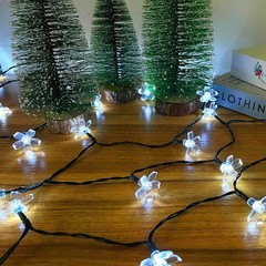 Solar String Lights for Outside，50 LED Solar Flower Lights Outdoor Waterproof ，S