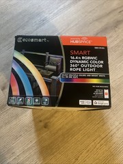 EcoSmart 16.4ft Hubspace Dynamic Color 360° Dimmable Outdoor Rope Light OB