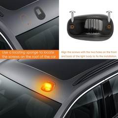 Cab Roof Marker Light Black Smoked Lens 12 LEDs Cab Clearance Light 5 Pcs Roo…