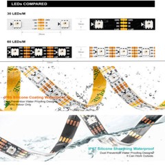 WS2815 DC12V RGB Pixels LED Strip Light Dual Signal Individual Addressable 5M
