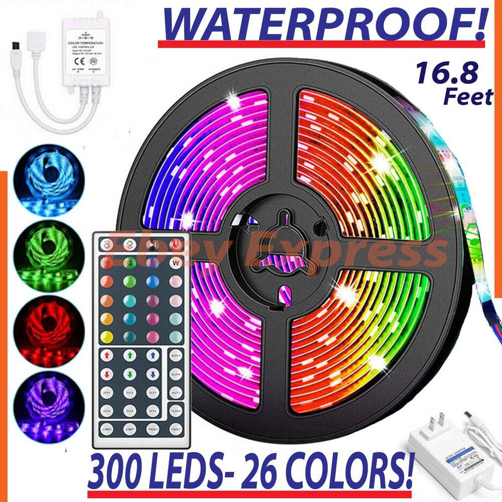 Led Strip Lights 16.4ft RGB Led Room Lights 5050 Led Tape Lights Color Changing