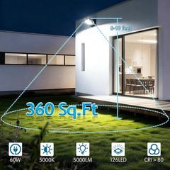 Dream Eeve 60W Led Outdoor Wall Lights 360 Rotatable Flood Lights Outdoor