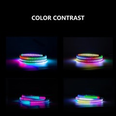 ADRESUNO WS2812B LED Strip Individual 3.2FT 144LEDS Non-Waterproof, Black PCB