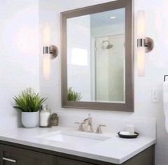 Kira Home Duo 21″ Modern Wall Sconce with Frosted Opal Glass Shades for Bathr OB