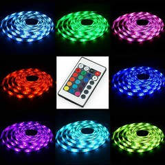 5V USB 10-25FT Lights Strip for Bedroom, Desk, Indoor Room with 24Key Remote