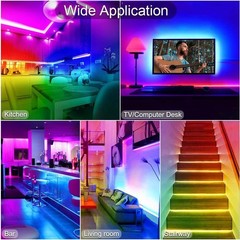 32.8ft RGBIC COB LED Strip Light Addressable WS2811 12V 24V LED Strip 720LEDS/M