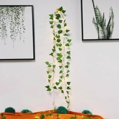 Vines with Lights 6.56ft 20 LED Vines with Fairy Light 8 Modes Leaf String Light