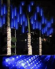 Lights Outdoor UL Listed Blue Falling Rain Drop Lights IP65 Waterproof 10 Tubes