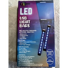 LEDeez BLUE Light Bar 2 Pack Neon Light Glow 5 inch Bars USB NEW