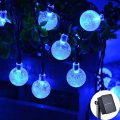 50 LED Solar LED Crystal Ball String Lights Outdoor for Patio Yard Party