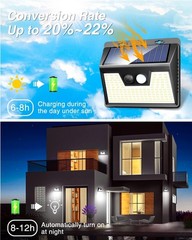 [16 Packs] Solar Motion Sensor Outdoor Lights, Super Bright Solar Lights Outd…