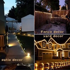 Solar Rope Light Waterproof IP65 39FT 100LEDs Outdoor LED 100 LED Warm White