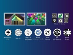 108FT Smart RGBW LED Module Permanent Outdoor Eave Light With APP Remote Control