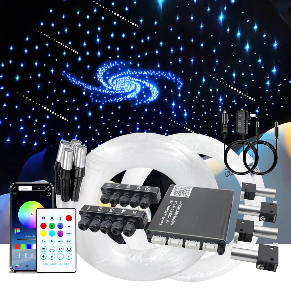Starlight Headliner Kit, Meteor & Music Effect 16 Million Colors, 22W R