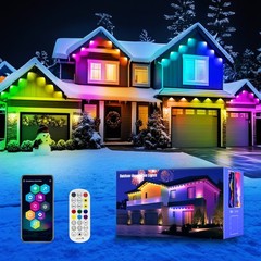 TJOY 100ft Permanent Outdoor Lights IP67 Smart RGB+IC Eaves LED Lights with App