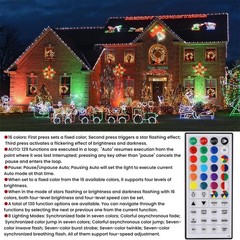 66ft Christmas Decorative Mini Lights, 200 LED RGB Changing 8 Functional Gree…
