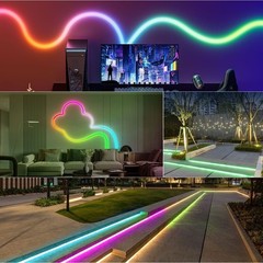 12V 24V Waterproof IP68 COB WS2811 720leds/m RGBIC LED Strip Flexible Tape Light