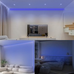 LED Strip Lights 16.4ft 5M LED Blue LED Tape Light Waterproof IP65 2850 SMD