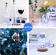 Wine Bottle Lights with Cork Switch for Liquor Bottles 4 Pack Rechargeable Batte