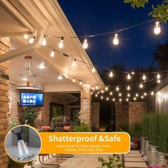 50/100FT Outdoor LED String Lighting Waterproof IP65 With Shatterproof,US Ship
