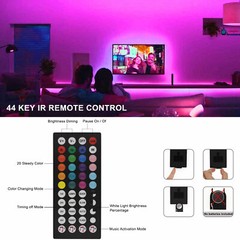 100ft 50ft LED Strip Lights 5050 RGB Bluetooth Color Change Remote for Rooms Bar