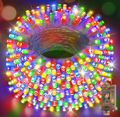 Guirnalda navideña 1000 LED 120 m multicolor con 8 modos y control remoto, Nuevo