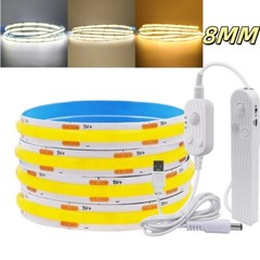 COB LED Strip Light 5V 320LEDs/M Motion Sensor Dimmable Flexible DIY Backlight