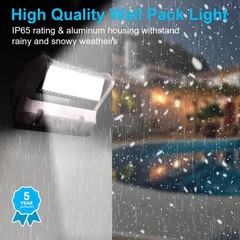 Ostek Led Wall Pack Light 40W Rotatable Adjustable 5000K 5500Lm Outdoor Area