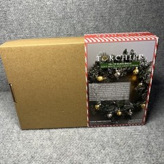 LED Ball Garland Holiday Mercury Glass Look 10 Wreath String Lights Decor New