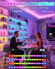 Small LED Strip Lights for Bookshelves,RGBIC Shelves & TV Backlight