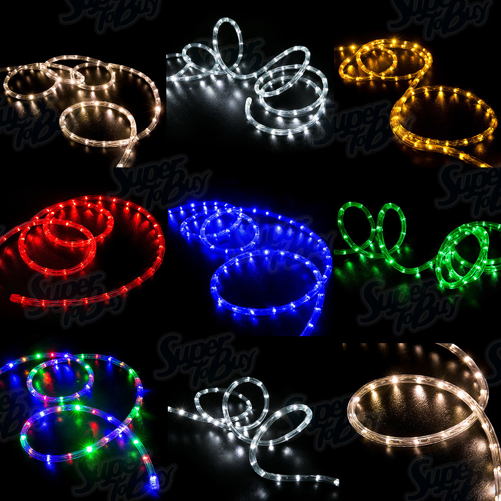 LED Rope Lights 10′ 25′ 50′ 100′ 150’ft Accent Christmas Decorations Extendable
