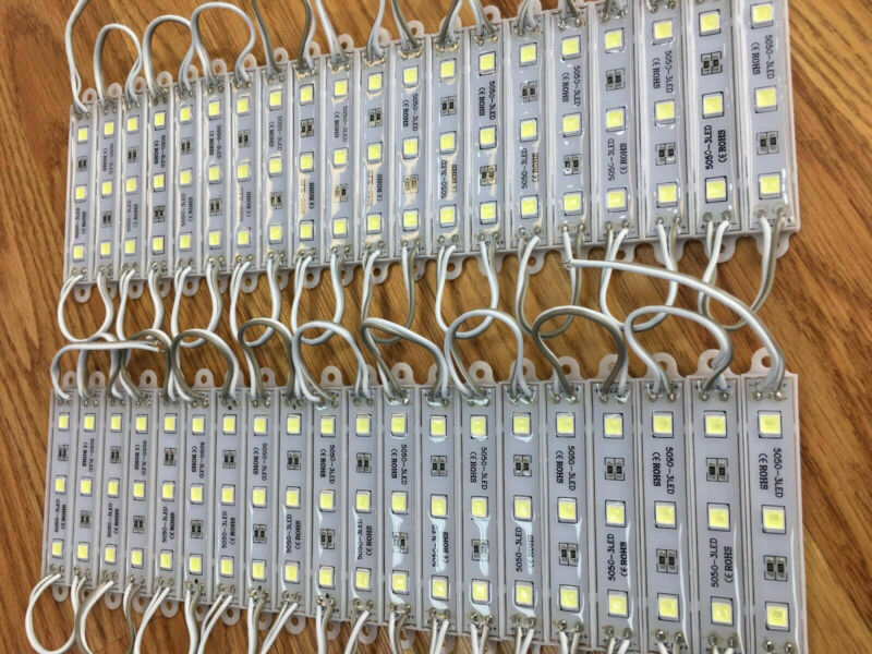 Super Bright IP65 Waterproof 5050 SMD 3 LED Module Light Sign Strip Lamp DC 12V