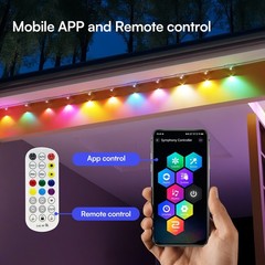 TJOY 100ft Permanent Outdoor Lights IP67 Smart RGB+IC Eaves LED Lights with App