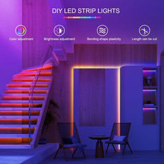 100Ft Led Lights for Bedroom, Led Strip Lights Music Sync Corlor Changing, Led L
