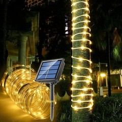 Solar Rope Lights Outdoor LED PVC Tube Fairy String Light For Garden Party Decor