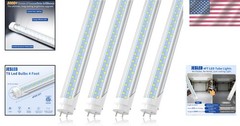 Energy-Saving T8 4FT LED Bulbs 24W, 3200 Lumens, Hassle-Free Installation 4Pack