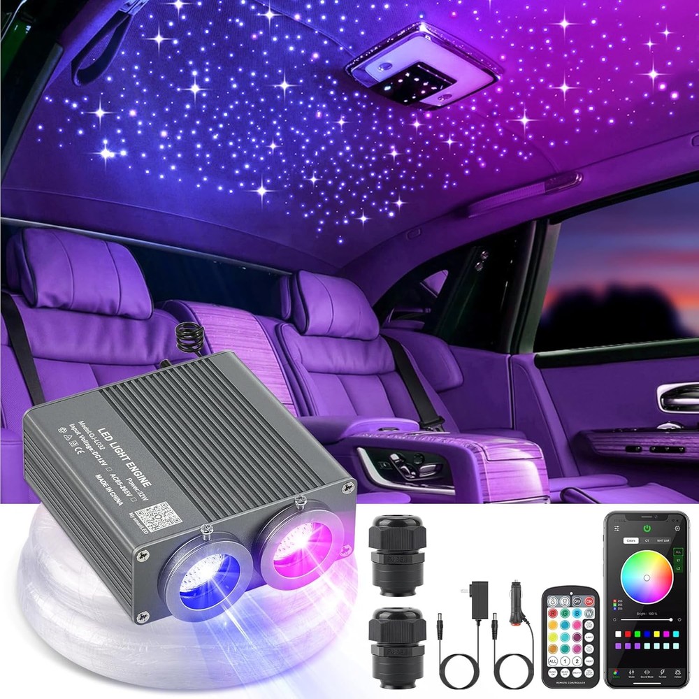 32W Starlight Headliner Kit, Star Lights for Car Roof&Home Decoration, Fiber Cab