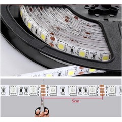 5M SMD 5050 Super Bright RGB White Flexible 300 LED Strip Lights Room Lamp DC12V