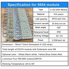Red 10ft-200ft 5050 5054 SMD LED Module Light Storefront Window Letter Sign Lamp