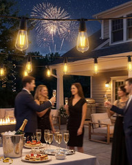 100 FT Solar String Lights Outdoor, 31+2 LED Waterproof Shatterproof Bulbs with