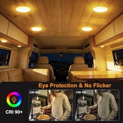RV LED Ceiling Dome Light w/Switch 4.5” RV Lights Interior 12V 3000K 4-Pack