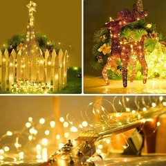 20/50/100 Battery Operated Copper Wire LED Fairy String Lights Christmas Wedding